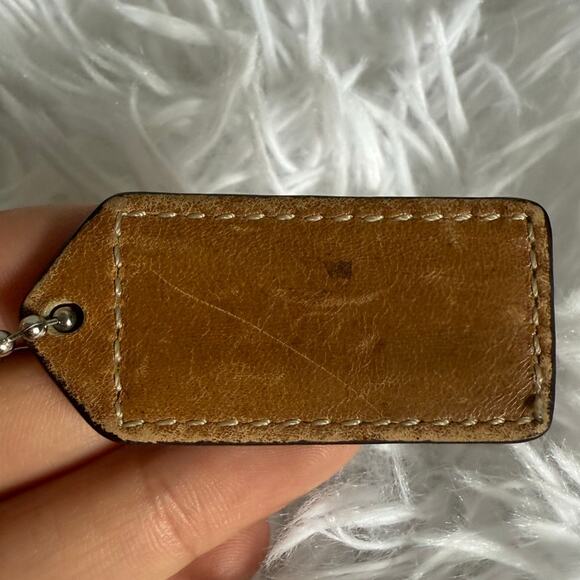 1.5" y2k COACH Vintage Fob Bag Charm Hang tag Hangtag - Picture 2 of 2